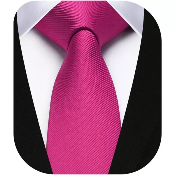 HISDERN Ties for Men 2.17'' Skinny Solid Color Necktie Formal Busines Woven Satin Thin Silk Silm Mens Tie Wedding Party