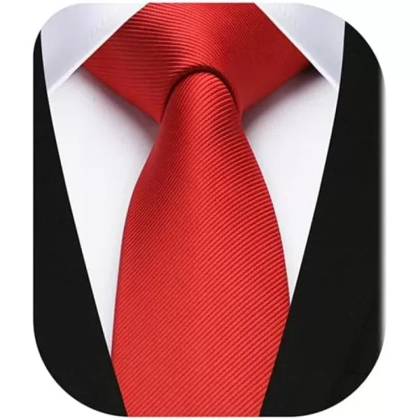 HISDERN Ties for Men 2.17'' Skinny Solid Color Necktie Formal Busines Woven Satin Thin Silk Silm Mens Tie Wedding Party
