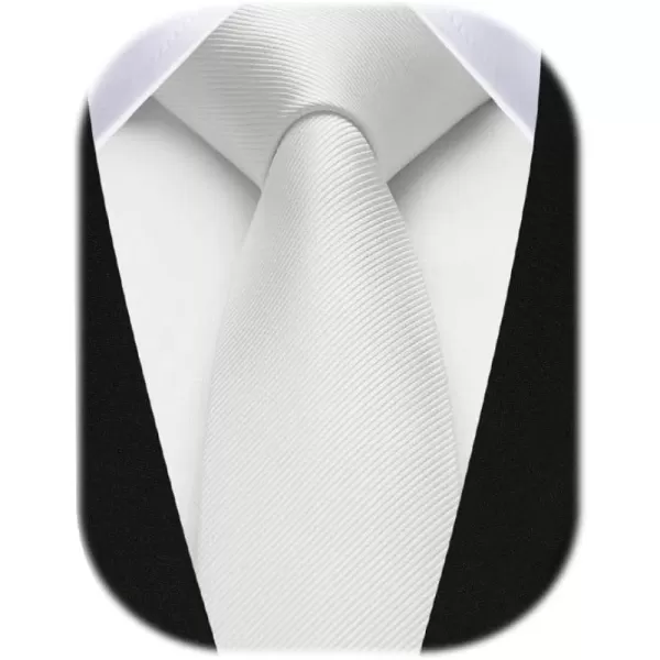 HISDERN Ties for Men 2.17'' Skinny Solid Color Necktie Formal Busines Woven Satin Thin Silk Silm Mens Tie Wedding Party