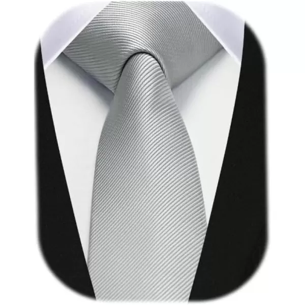 HISDERN Ties for Men 2.17'' Skinny Solid Color Necktie Formal Busines Woven Satin Thin Silk Silm Mens Tie Wedding Party