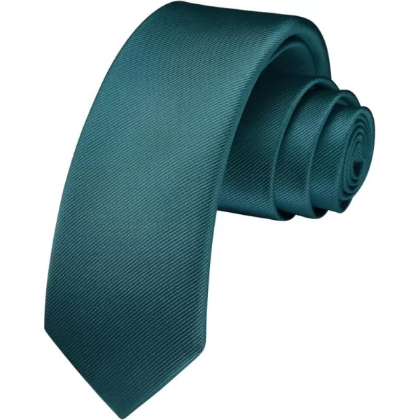 HISDERN Ties for Men 2.17'' Skinny Solid Color Necktie Formal Busines Woven Satin Thin Silk Silm Mens Tie Wedding Party