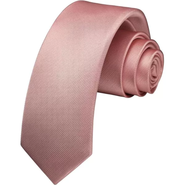 HISDERN Ties for Men 2.17'' Skinny Solid Color Necktie Formal Busines Woven Satin Thin Silk Silm Mens Tie Wedding Party