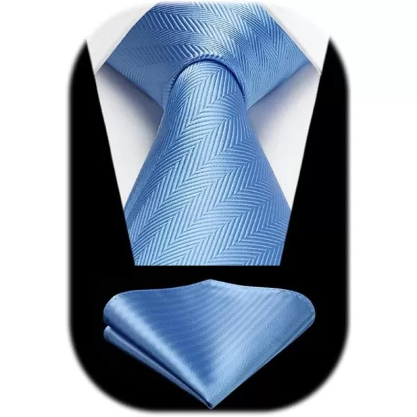 HISDERN Ties for Men Polka Dot Tie Handkerchief Set Classic Woven Silk Business Solid Mens Ties Necktie Wedding Party