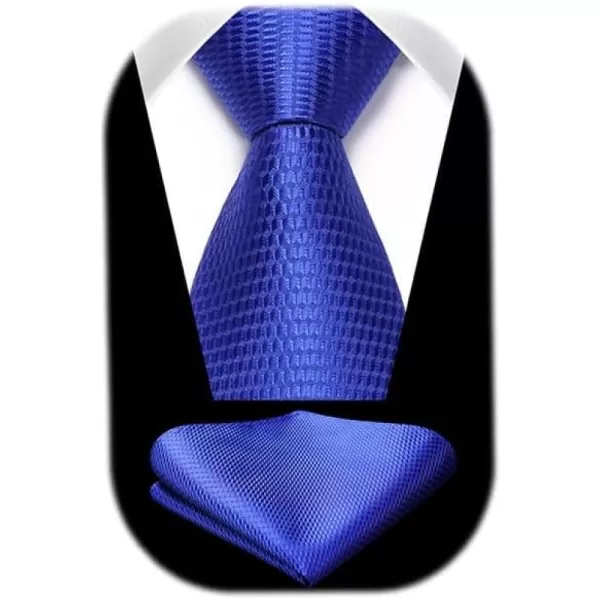 HISDERN Ties for Men Polka Dot Tie Handkerchief Set Classic Woven Silk Business Solid Mens Ties Necktie Wedding Party