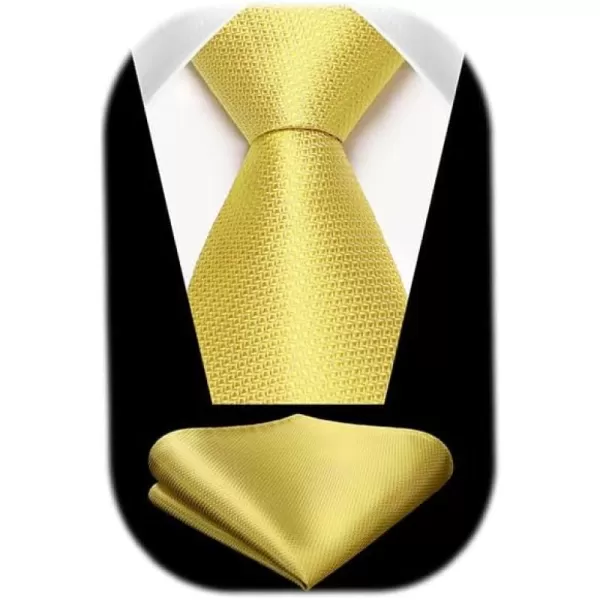 HISDERN Ties for Men Polka Dot Tie Handkerchief Set Classic Woven Silk Business Solid Mens Ties Necktie Wedding Party