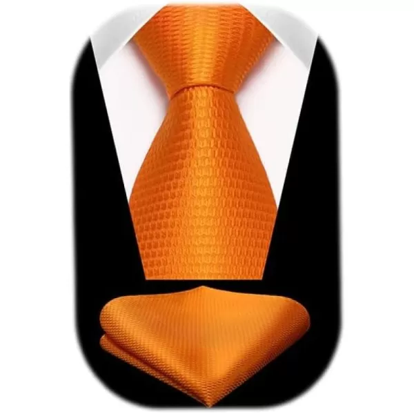 HISDERN Ties for Men Polka Dot Tie Handkerchief Set Classic Woven Silk Business Solid Mens Ties Necktie Wedding Party