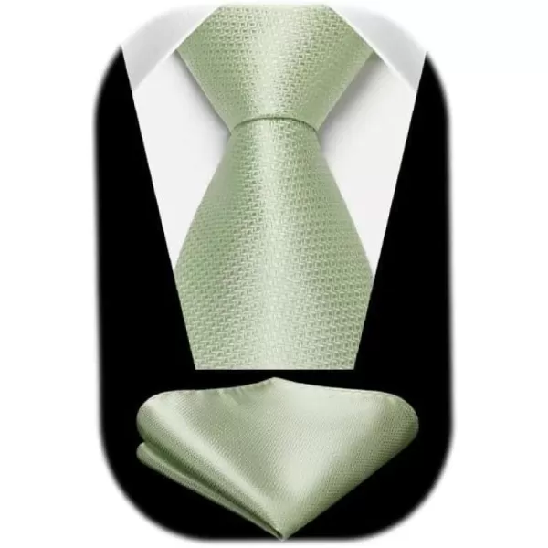 HISDERN Ties for Men Polka Dot Tie Handkerchief Set Classic Woven Silk Business Solid Mens Ties Necktie Wedding Party