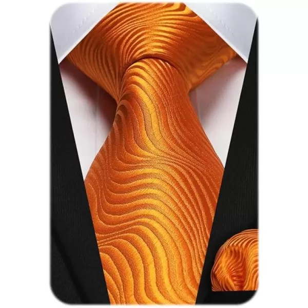 HISDERN Ties for Men Solid Houndstooth Neckties Handkerchief Formal Business Tie &amp; Pocket Square Set Wedding Party