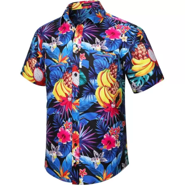 Hawaiian Shirt for Men Short Sleeve Button Down Shirt Men Casual Summer Tropical Beach Aloha Shirts for Men Hawaii Party