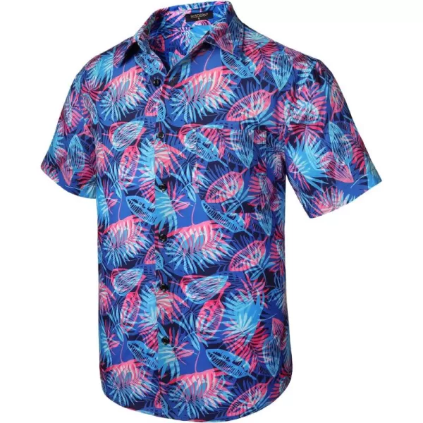 Hawaiian Shirt for Men Short Sleeve Button Down Shirt Men Casual Summer Tropical Beach Aloha Shirts for Men Hawaii Party)