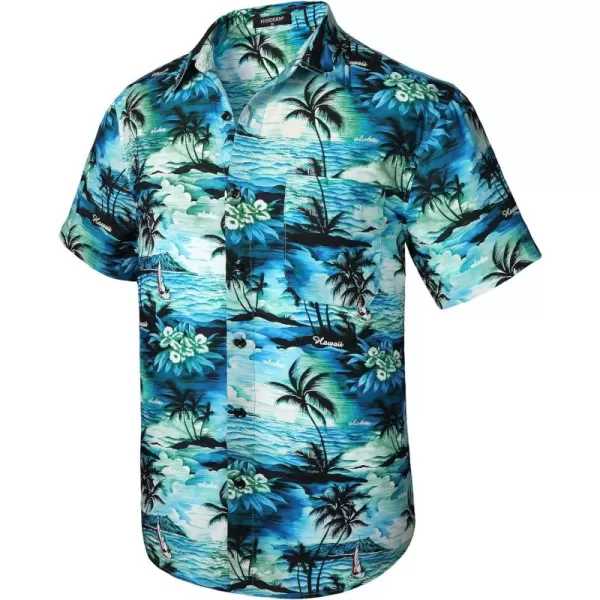 Hawaiian Shirt for Men Short Sleeve Button Down Shirt Men Casual Summer Tropical Beach Aloha Shirts for Men Hawaii Party)