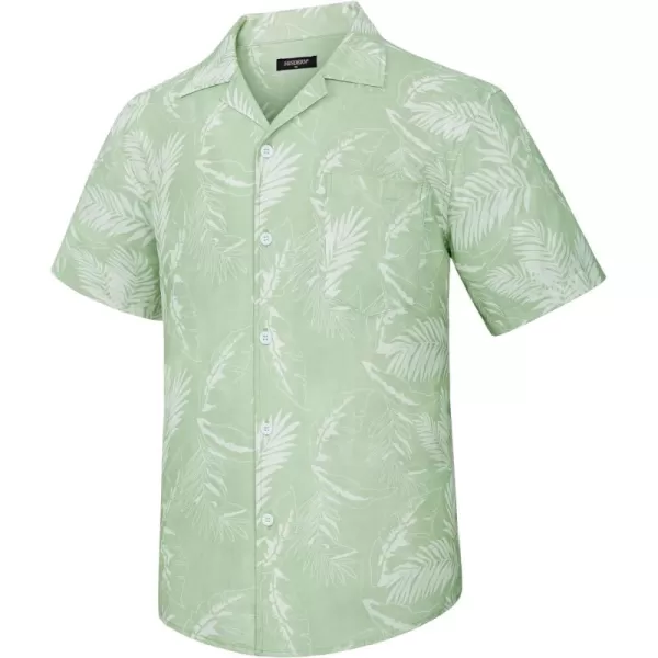 Mens Hawaiian Shirts Short Sleeve Button Down Tropical Beach Shirt 100% Cotton Summer Casual Vacation Floral Aloha Shirt