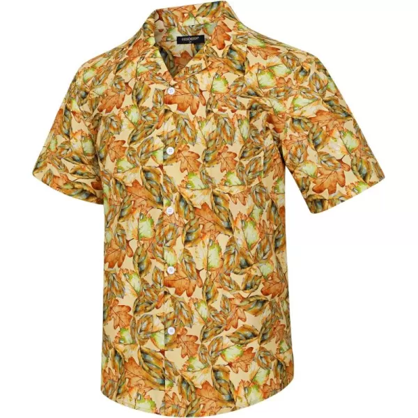 Mens Hawaiian Shirts Short Sleeve Button Down Tropical Beach Shirt 100% Cotton Summer Casual Vacation Floral Aloha Shirt