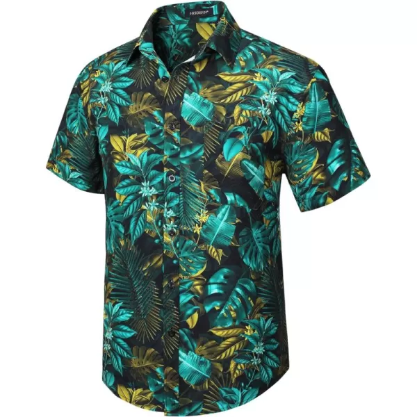 Men's Hawaiian Shirts Short Sleeve Floral Tropical Aloha Shirt Casual Summer Button Down Holiday Beach Shirt with Pocket