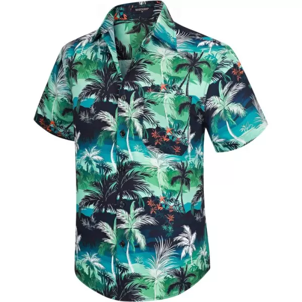 Men's Hawaiian Shirts Short Sleeve Floral Tropical Aloha Shirt Casual Summer Button Down Holiday Beach Shirt with Pocket