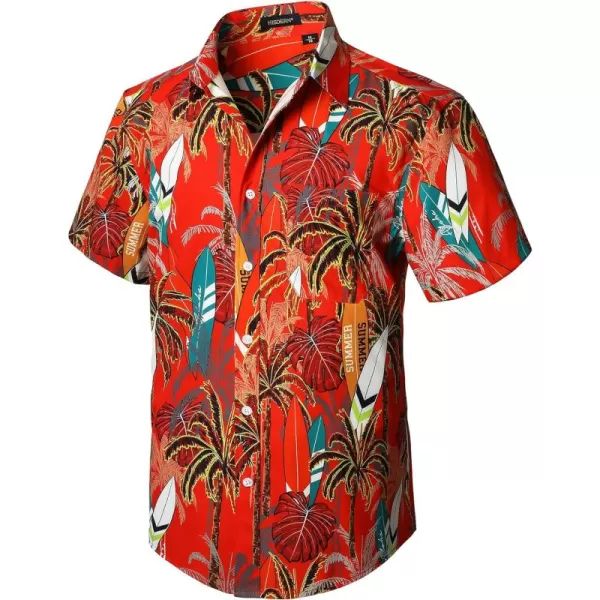 Men's Hawaiian Shirts Short Sleeve Floral Tropical Aloha Shirt Casual Summer Button Down Holiday Beach Shirt with Pocket