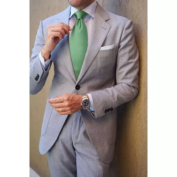 HISDERN Mens Ties Handkerchief Solid Color Ties for Men Necktie with Pocket Square Set for Classic Wedding