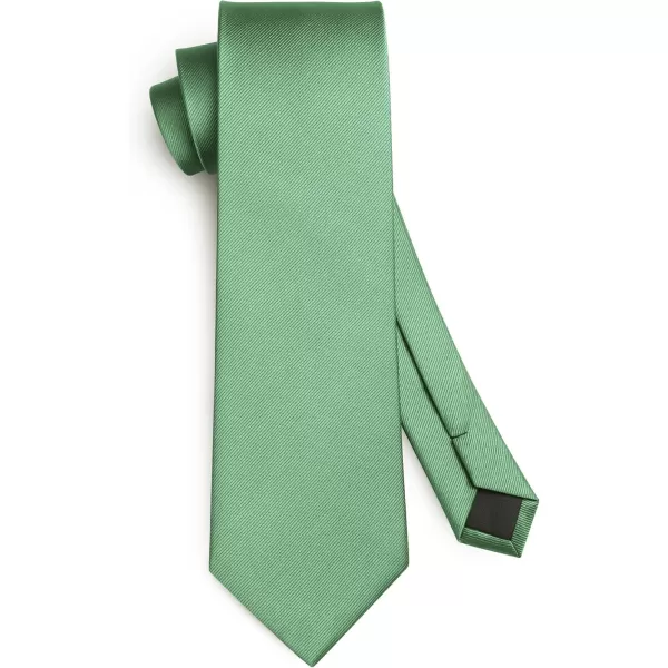 HISDERN Mens Ties Handkerchief Solid Color Ties for Men Necktie with Pocket Square Set for Classic Wedding