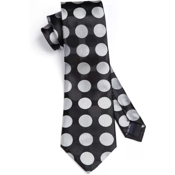 HISDERN Polka Dot Ties for Men Handkerchief Woven Classic Silk Mens Ties and Pocket Square Set Wedding Business