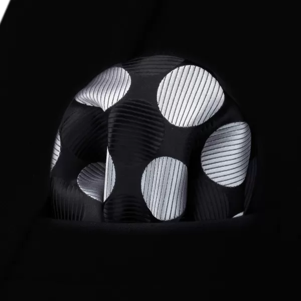 HISDERN Polka Dot Ties for Men Handkerchief Woven Classic Silk Mens Ties and Pocket Square Set Wedding Business