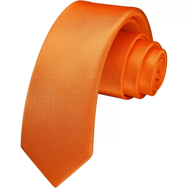 HISDERN Ties for Men 2.17'' Skinny Solid Color Necktie Formal Busines Woven Satin Thin Silk Silm Mens Tie Wedding Party