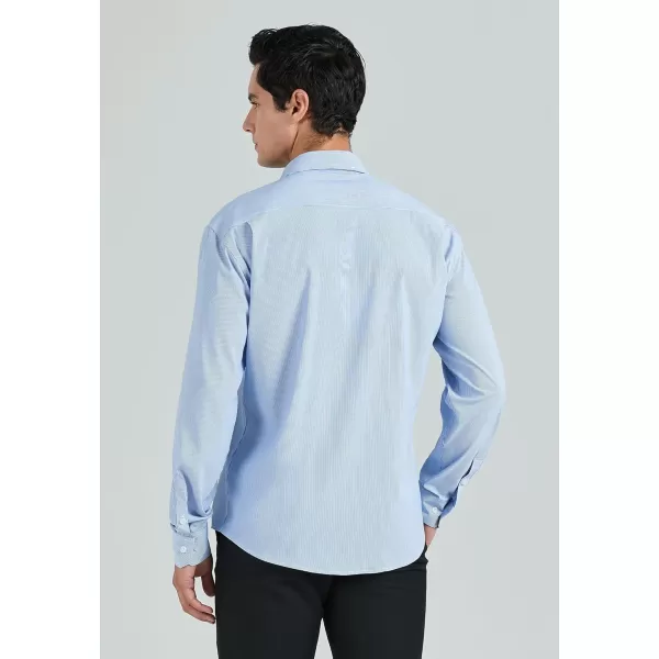 HISDERN Mens Casual Dress Shirts Plaid Button Down Shirt Long Sleeve Formal Business Gingham Shirt for Men