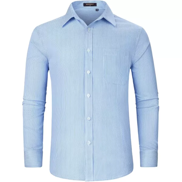 HISDERN Mens Casual Dress Shirts Plaid Button Down Shirt Long Sleeve Formal Business Gingham Shirt for Men