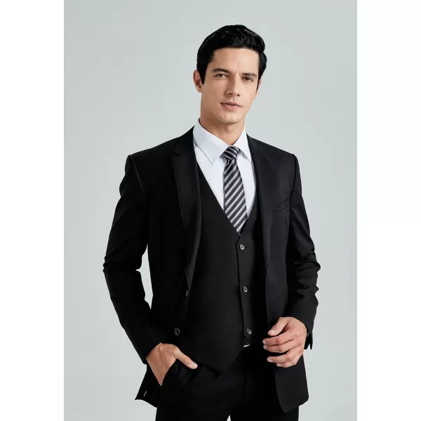 HISDERN Mens Suit Vest Business Formal Dress Vests for Men Solid Color Casual Wedding Tuxedo Party Waistcoat