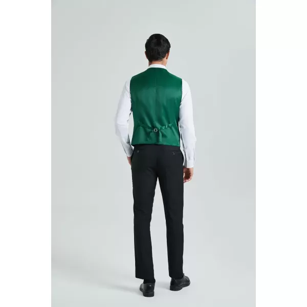 HISDERN Mens Suit Vest Business Formal Dress Vests for Men Solid Color Casual Wedding Tuxedo Party Waistcoat