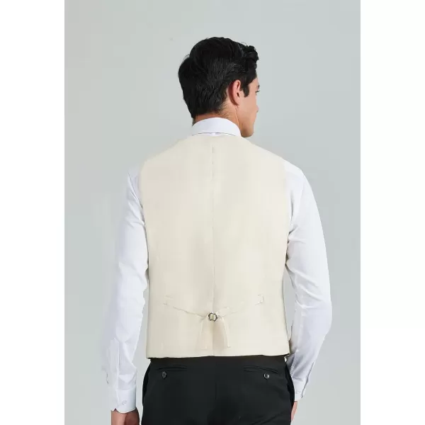 HISDERN Mens Suit Vest Business Formal Dress Vests for Men Solid Color Casual Wedding Tuxedo Party Waistcoat