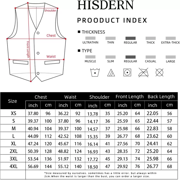 HISDERN Mens Suit Vest Business Formal Dress Vests for Men Solid Color Casual Wedding Tuxedo Party Waistcoat