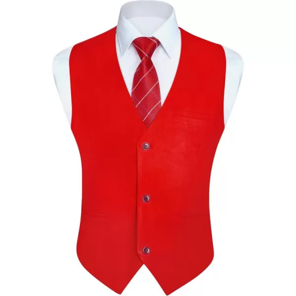 HISDERN Mens Suit Vest Business Formal Dress Vests for Men Solid Color Casual Wedding Tuxedo Party Waistcoat