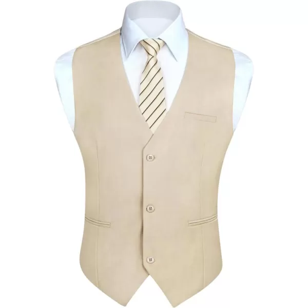 HISDERN Mens Suit Vest Business Formal Dress Vests for Men Solid Color Casual Wedding Tuxedo Party Waistcoat