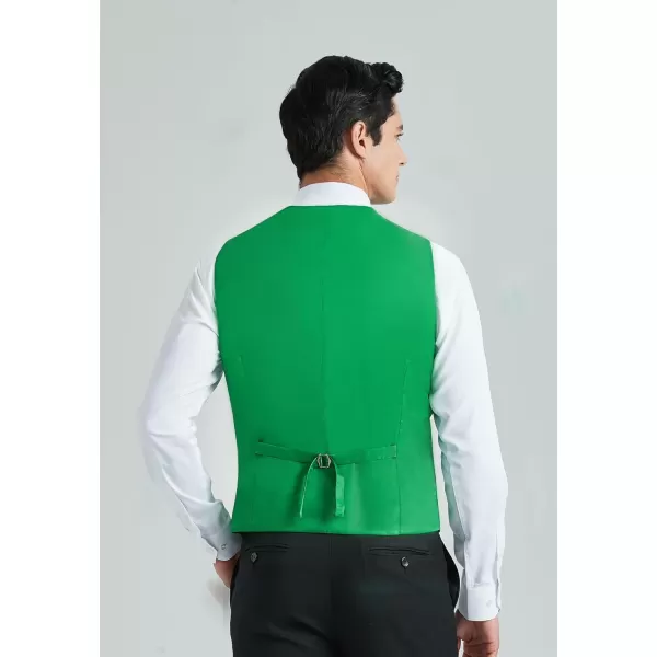 HISDERN Mens Suit Vest Business Casual Dress Waistcoat Vest Solid Color Formal Wedding Vests for Suits or Tuxedo
