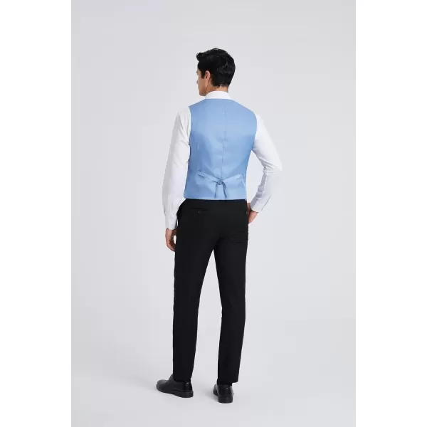 HISDERN Mens Suit Vest Business Casual Dress Waistcoat Vest Solid Color Formal Wedding Vests for Suits or Tuxedo