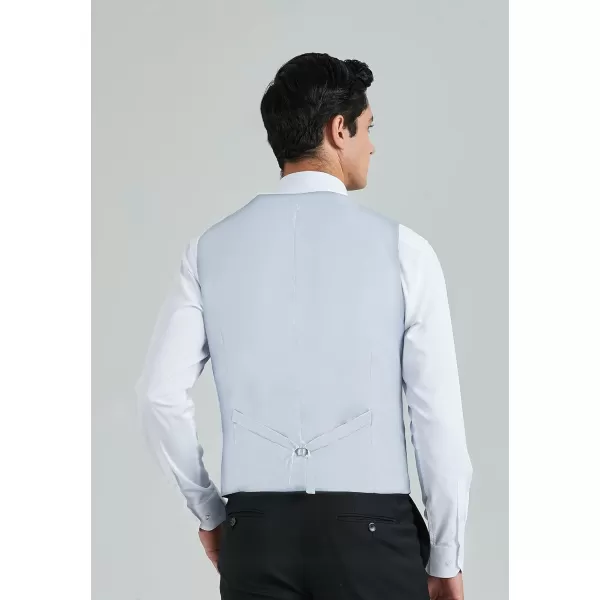 HISDERN Mens Suit Vest Business Casual Dress Waistcoat Vest Solid Color Formal Wedding Vests for Suits or Tuxedo