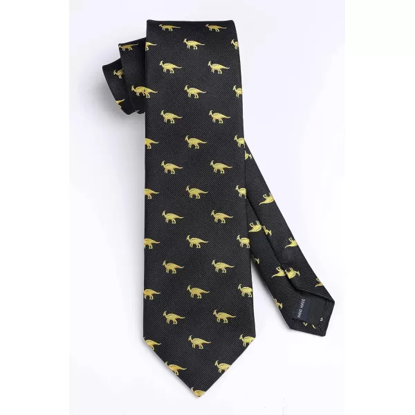 HISDERN Ties for Men Classic Fun Mens Ties Handkerchief Business Animal Tie Necktie Pocket Square Set