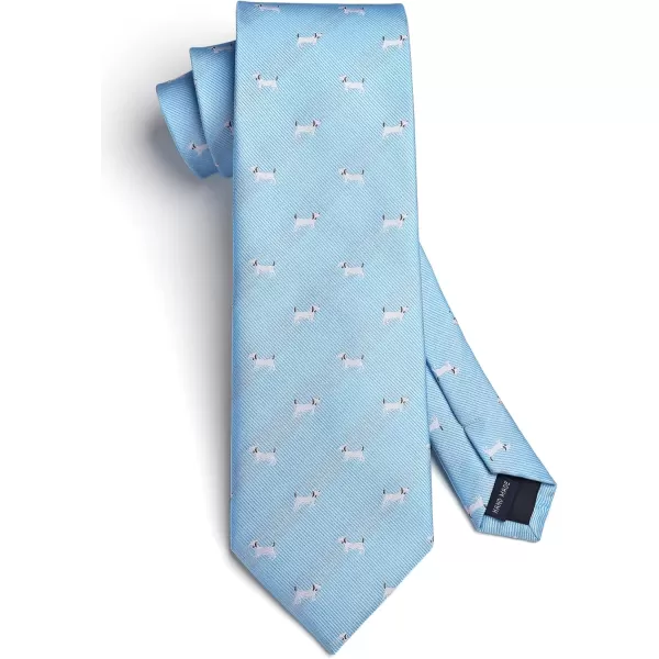 HISDERN Ties for Men Classic Fun Mens Ties Handkerchief Business Animal Tie Necktie Pocket Square Set