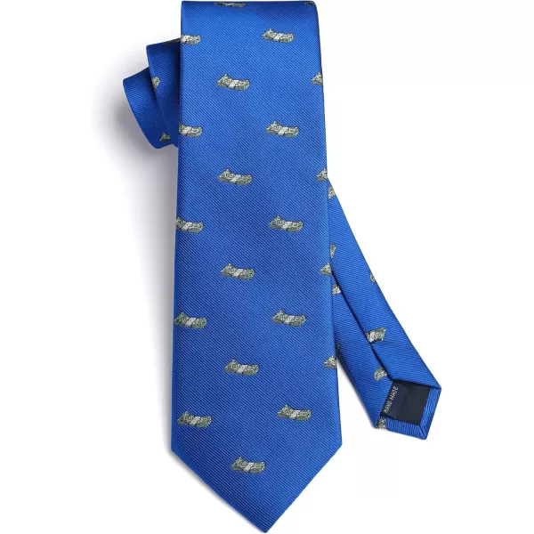 HISDERN Ties for Men Classic Fun Mens Ties Handkerchief Business Animal Tie Necktie Pocket Square Set