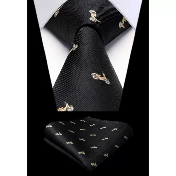 HISDERN Ties for Men Classic Fun Mens Ties Handkerchief Business Animal Tie Necktie Pocket Square Set