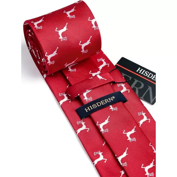 HISDERN Ties for Men Classic Fun Mens Ties Handkerchief Business Animal Tie Necktie Pocket Square Set