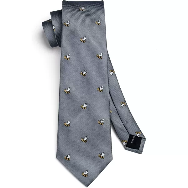 HISDERN Ties for Men Classic Fun Mens Ties Handkerchief Business Animal Tie Necktie Pocket Square Set
