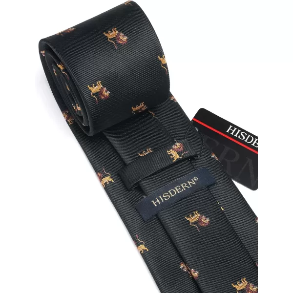 HISDERN Ties for Men Classic Fun Mens Ties Handkerchief Business Animal Tie Necktie Pocket Square Set