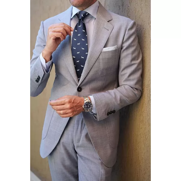 HISDERN Ties for Men Classic Fun Mens Ties Handkerchief Business Animal Tie Necktie Pocket Square Set