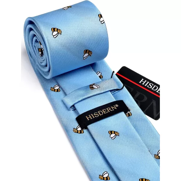 HISDERN Ties for Men Classic Fun Mens Ties Handkerchief Business Animal Tie Necktie Pocket Square Set