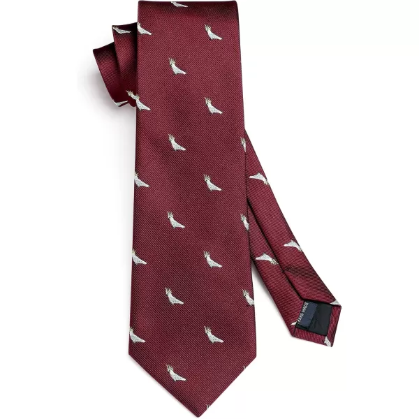 HISDERN Ties for Men Classic Fun Mens Ties Handkerchief Business Animal Tie Necktie Pocket Square Set