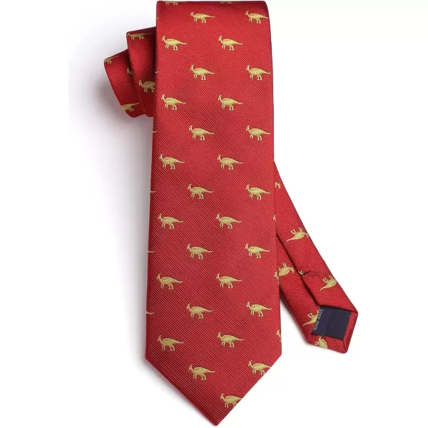 HISDERN Ties for Men Classic Fun Mens Ties Handkerchief Business Animal Tie Necktie Pocket Square Set