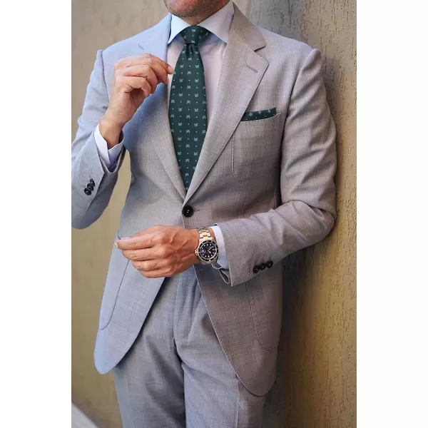 HISDERN Ties for Men Classic Fun Mens Ties Handkerchief Business Animal Tie Necktie Pocket Square Set