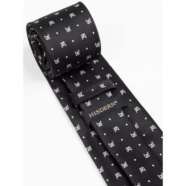 HISDERN Ties for Men Classic Fun Mens Ties Handkerchief Business Animal Tie Necktie Pocket Square Set