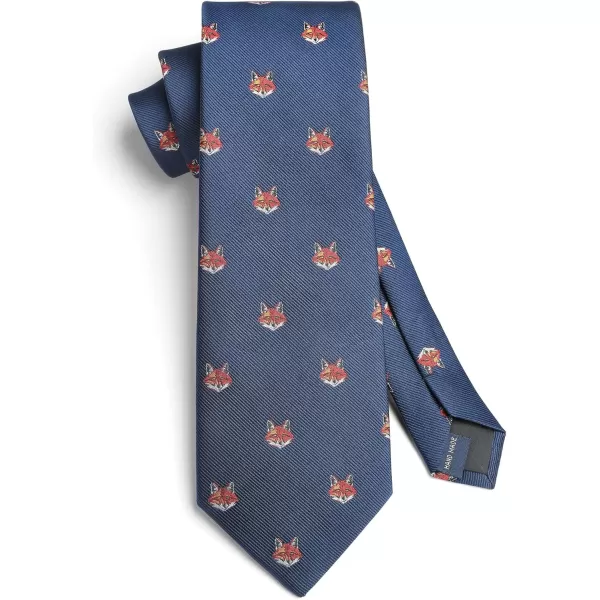 HISDERN Ties for Men Classic Fun Mens Ties Handkerchief Business Animal Tie Necktie Pocket Square Set